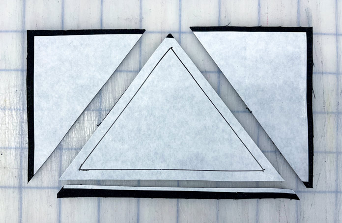 Triangle shape is cut out to use for a roof