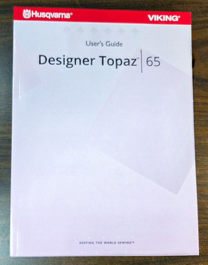 A red and pink manual