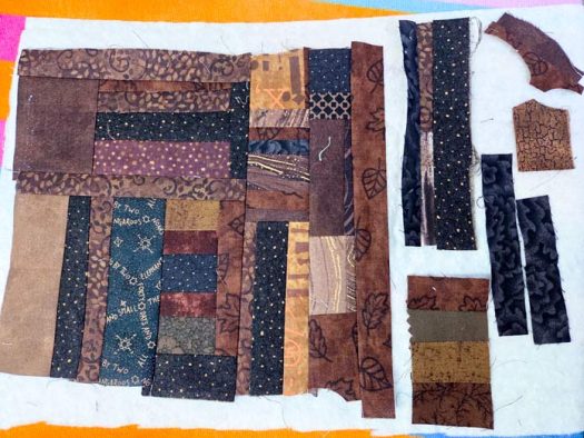 Brown scrap fabrics