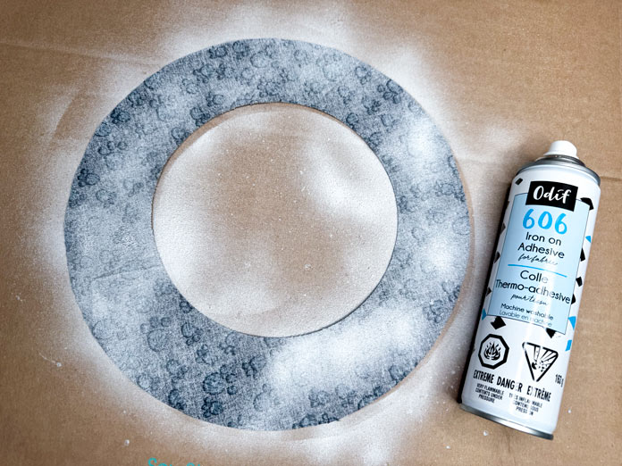 A can of Odif 606 on a fabric donut.