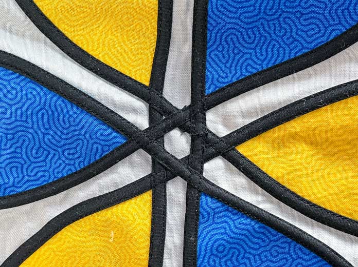 Detail of Paul’s Hope Springs Eternal Wall Quilt pattern for ANPTmag Issue 59; photo by Carla A. Canonico for ANPTag