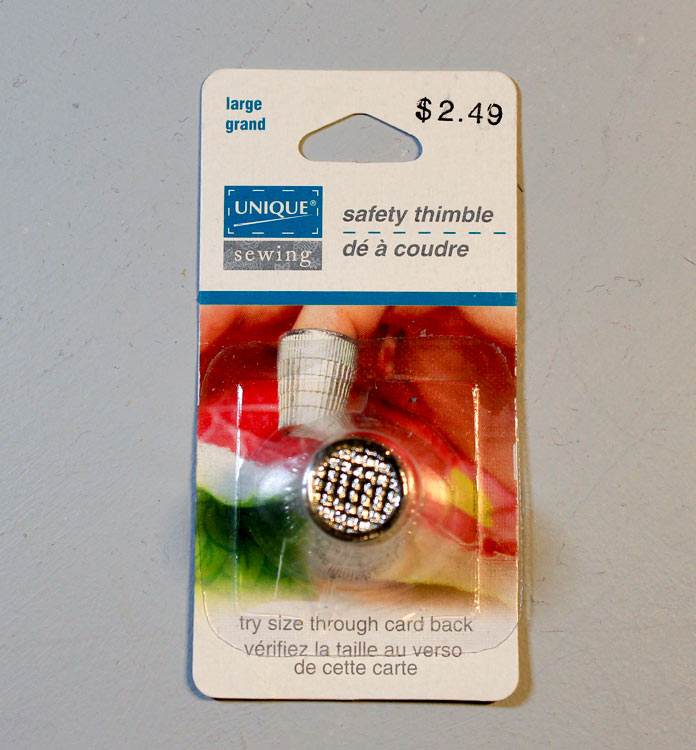 Large size metal Unique Sewing Safety Thimble in its package