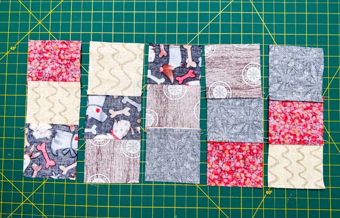 The seams are pressed in opposite directions.