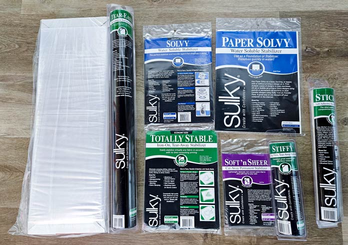 Different containers and sizes of stabilizer