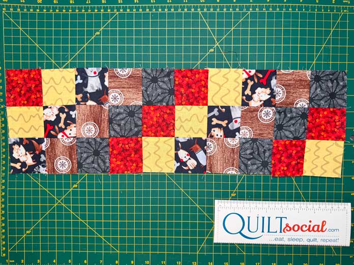 10 sets are sewn side by side.
