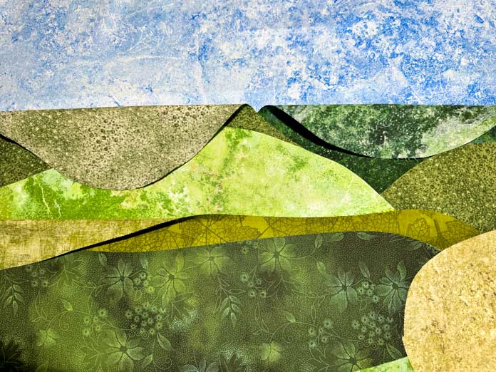 Some fabrics are rolled down, showing they were not fused to the interfacing.