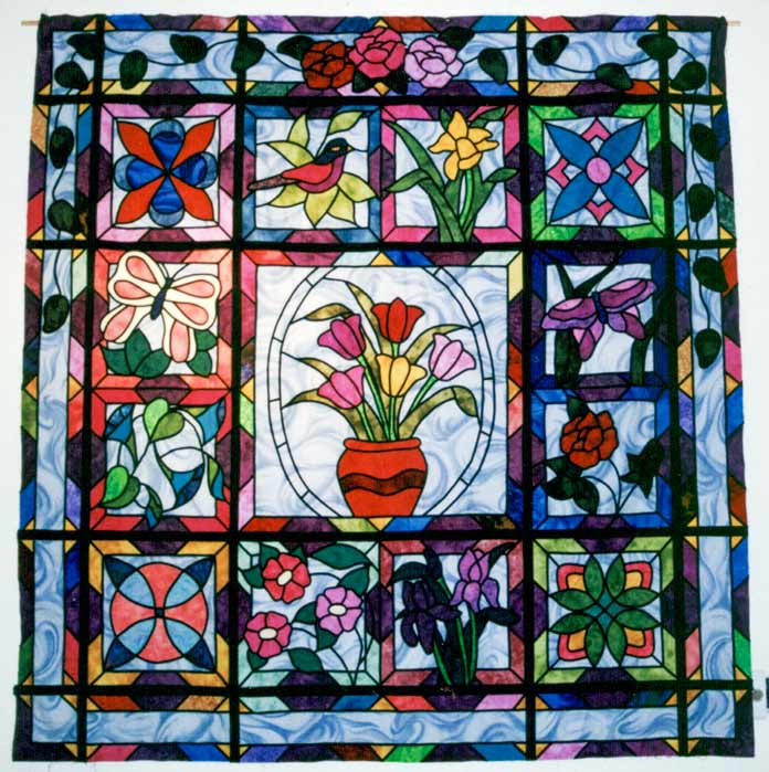 Stained Glass Garden quilt. 