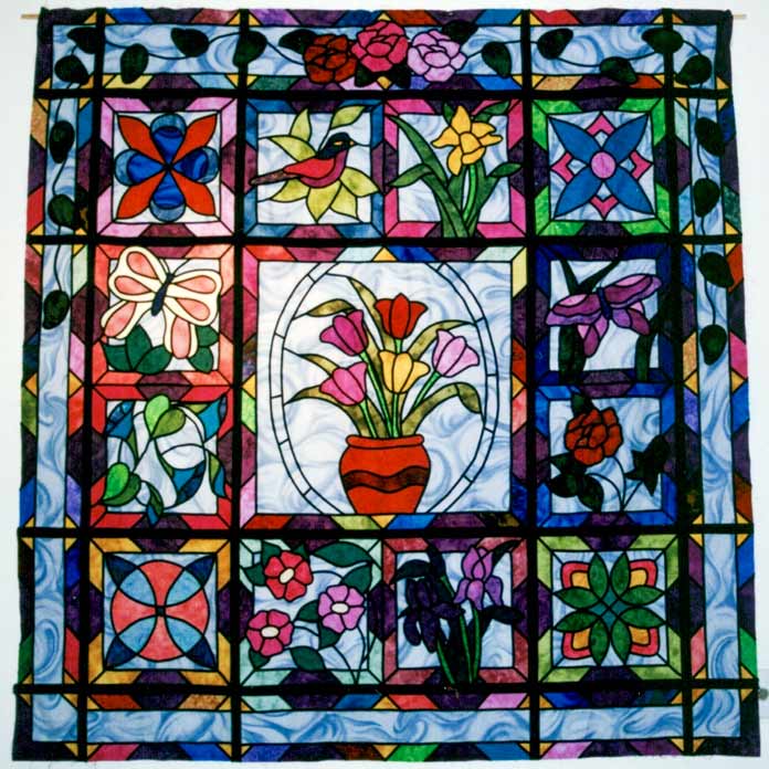 Stain Glass Garden quilt. 