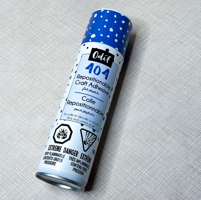 Odif 404 spray and fix permanent repositionable adhesive.