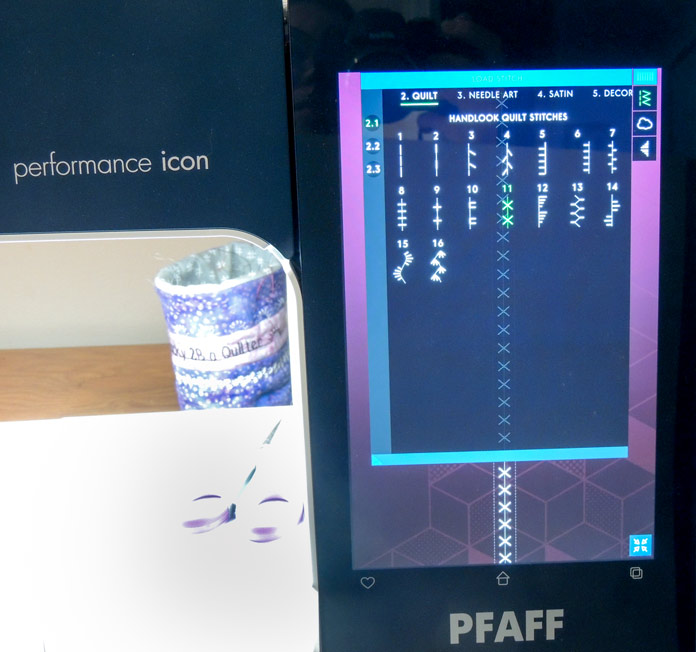 PFAFF performance icon Stitch menu