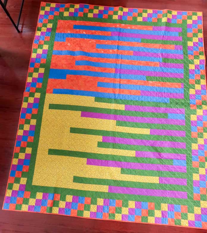 A checkered border quilt