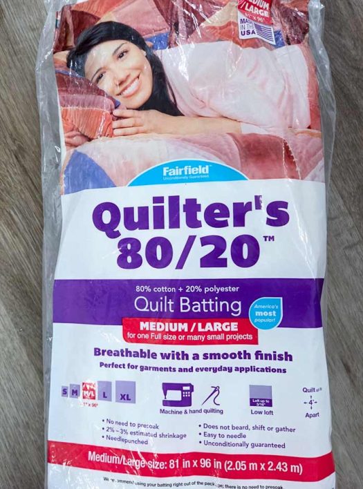A bag of quilt batting