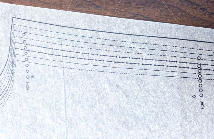 Lines on tissue paper