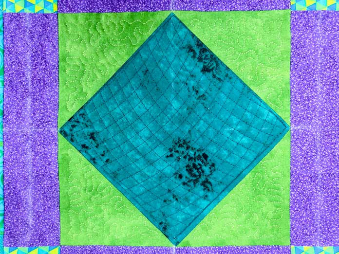 A quilt block with quilting; Creativate Embroidery Software