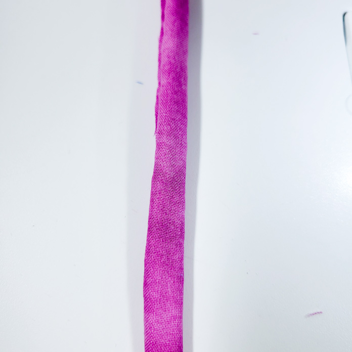 A tube of pink fabric