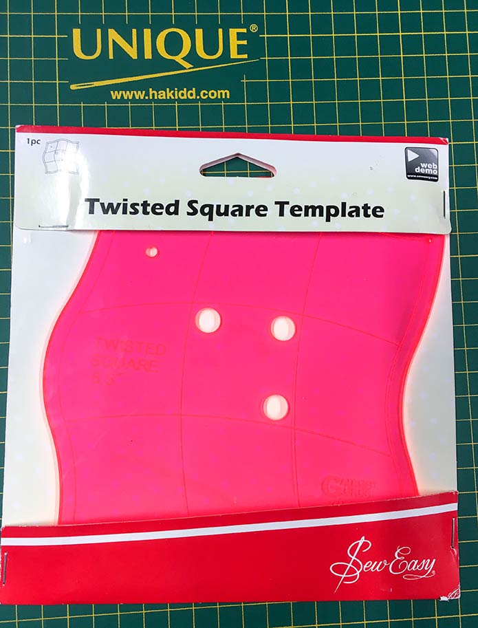The Twisted Square Template from Sew Easy