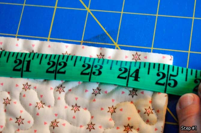 Step #1 - Measure the width of the quilt