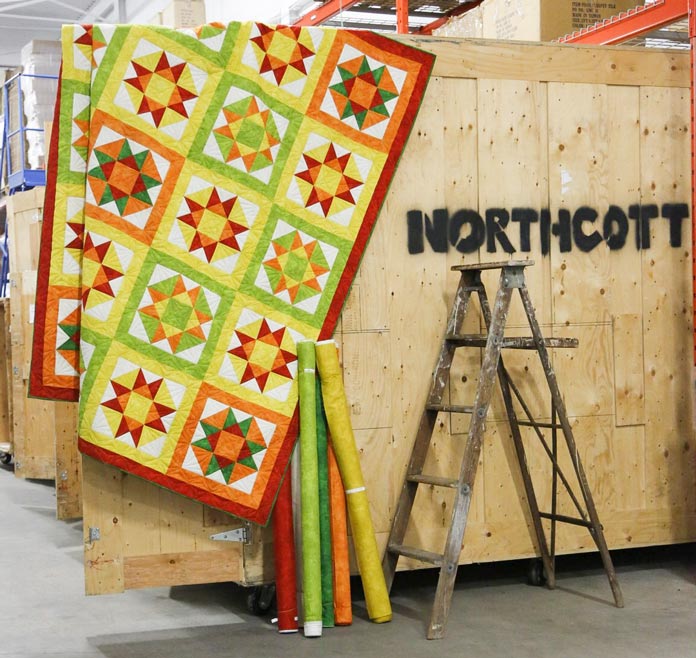 Ta-Da! The finished quilt using Northcott Canvas fabrics