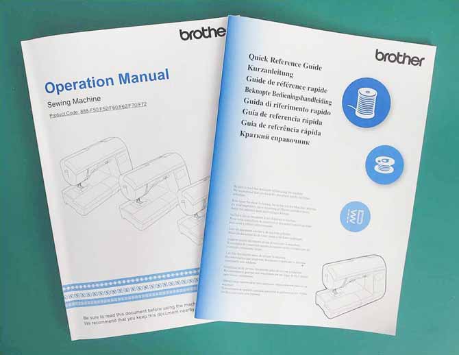 Two easy-to-read manuals are included with the Brother NQ900.