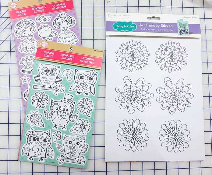 Black and white sticker designs from the dollar store make great embroidery designs!