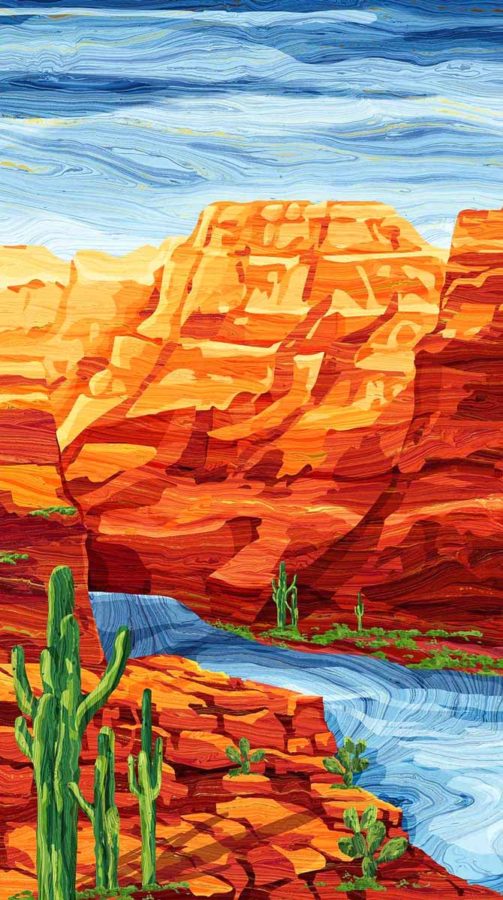 Canyon Cliffs panel from Northcott 24" x 42"