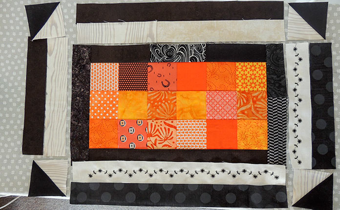 Layout for the accent pillow cover top