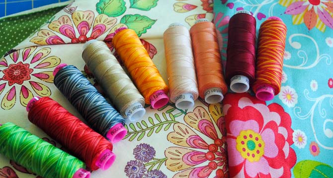 Previewing the Tutti and Konfetti on the fabrics