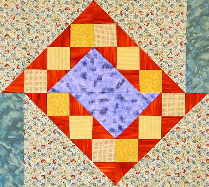 Quilt blocks sewn together