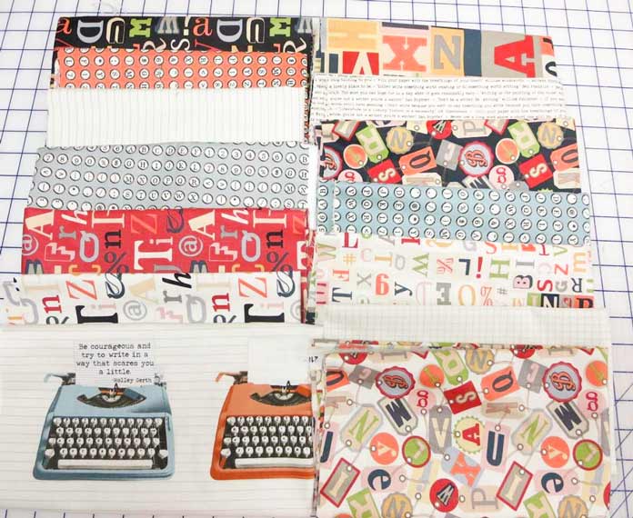 Letterpress fabric from Northcott