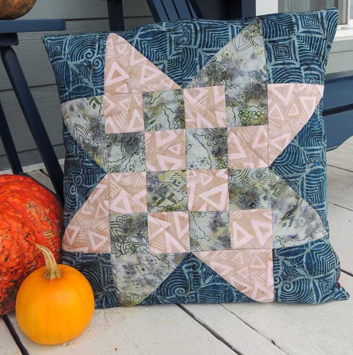 Modern checkerboard star quilted cushion cover