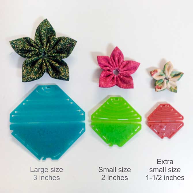 Fabric flower sizes