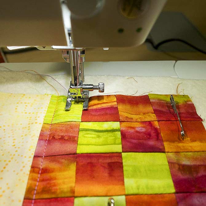 Straight stitch quilting