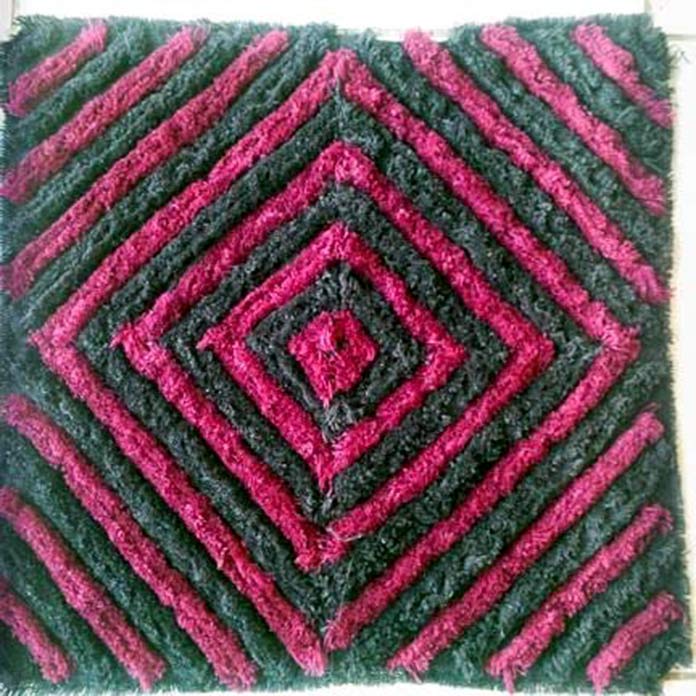 Striped chenille patchwork