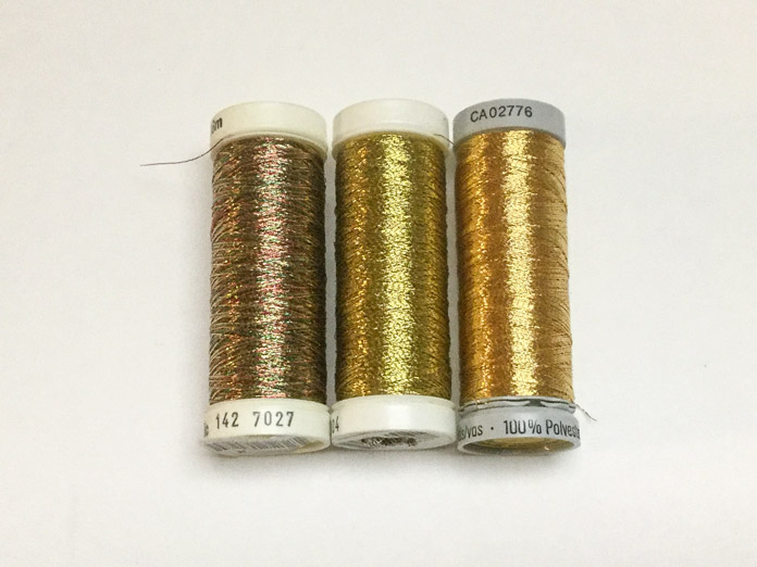 Sulky and Gütermann Metallic threads