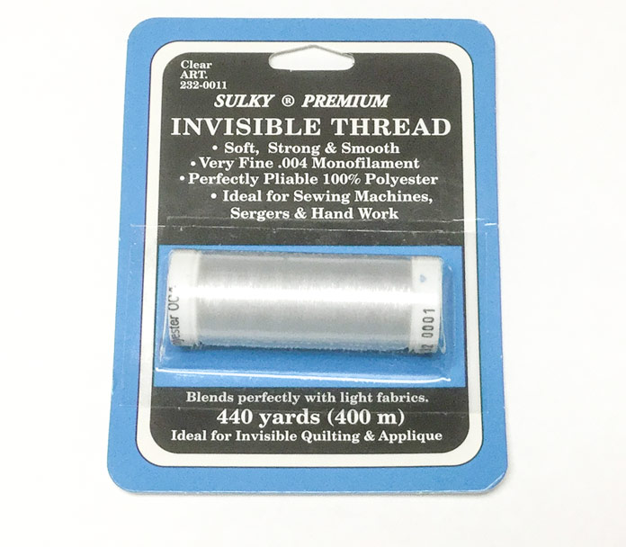 Sulky Premium invisible polyester thread will be used to quilt areas where we want the texture to show but not the thread Sulky