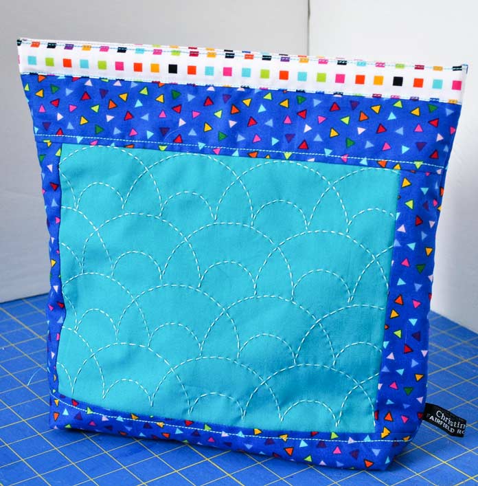 Snap bag made with Northcott Colorworks fabrics