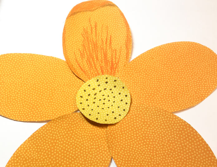 The flower will look three dimensional with the accents to the petals and center.
