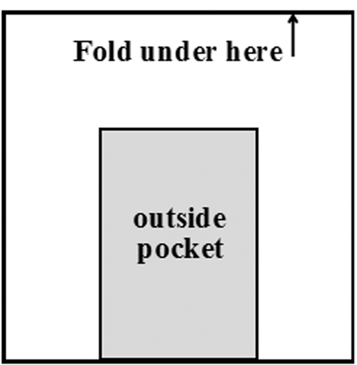 Fold over top edge to make a double-fold ½" hem.