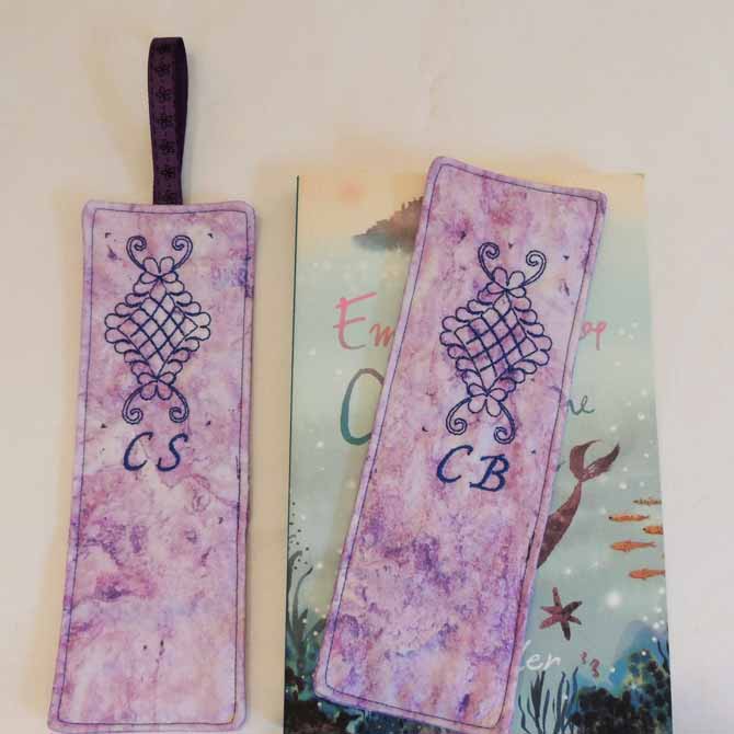 Embroidered bookmarks
