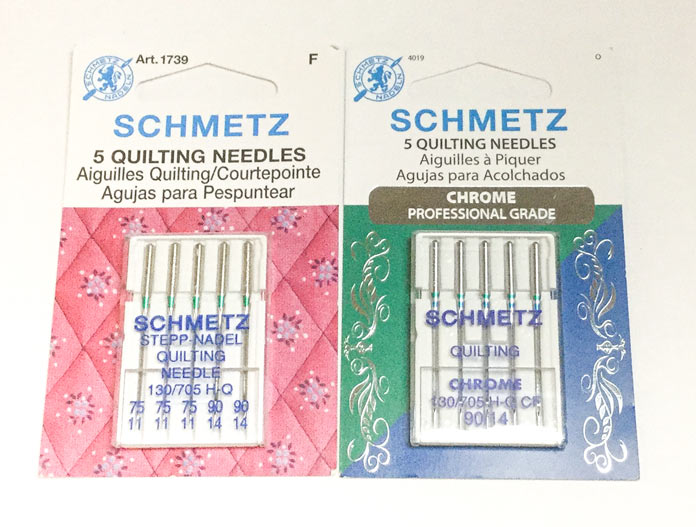 SCHMETZ quilting needles standard and chrome; a tutorial on thread painting.