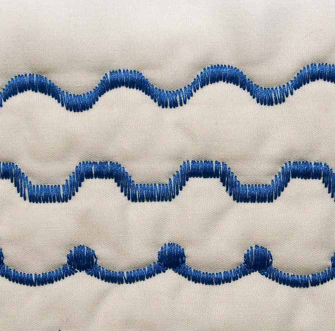 Waves of zigzag stitchesWaves of zigzag stitches
